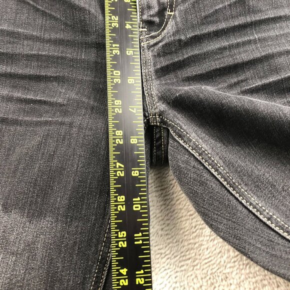 White House Black Market Womens Noir Jeans Size 2 Straight Leg Ankle Zip Denim - Picture 7 of 16